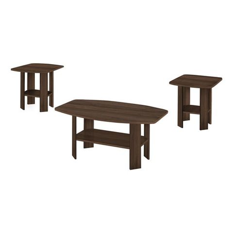 Monarch Specialties Dark Walnut Composite Accent Table Set - 3-Piece | Rona for Unveiling the Warmth of Dark Taupe 3-Piece Dining Sets